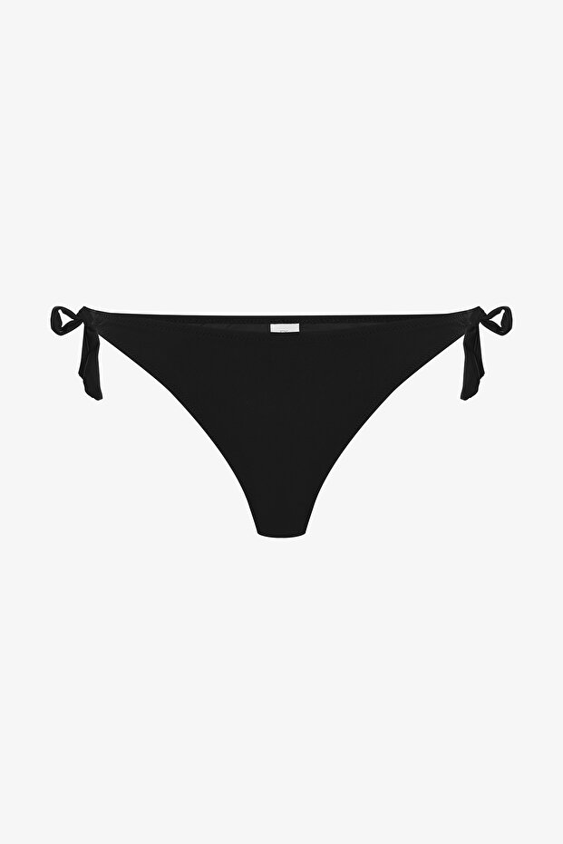 Siyah String Düşük Bel Bikini Altı - 5