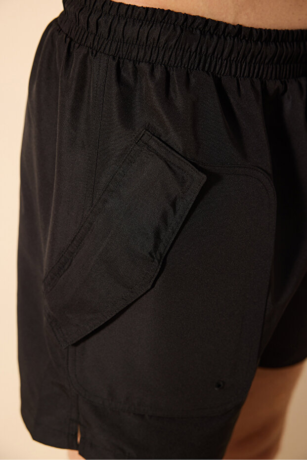 Siyah Aqua Erkek Şort Mayo - 6