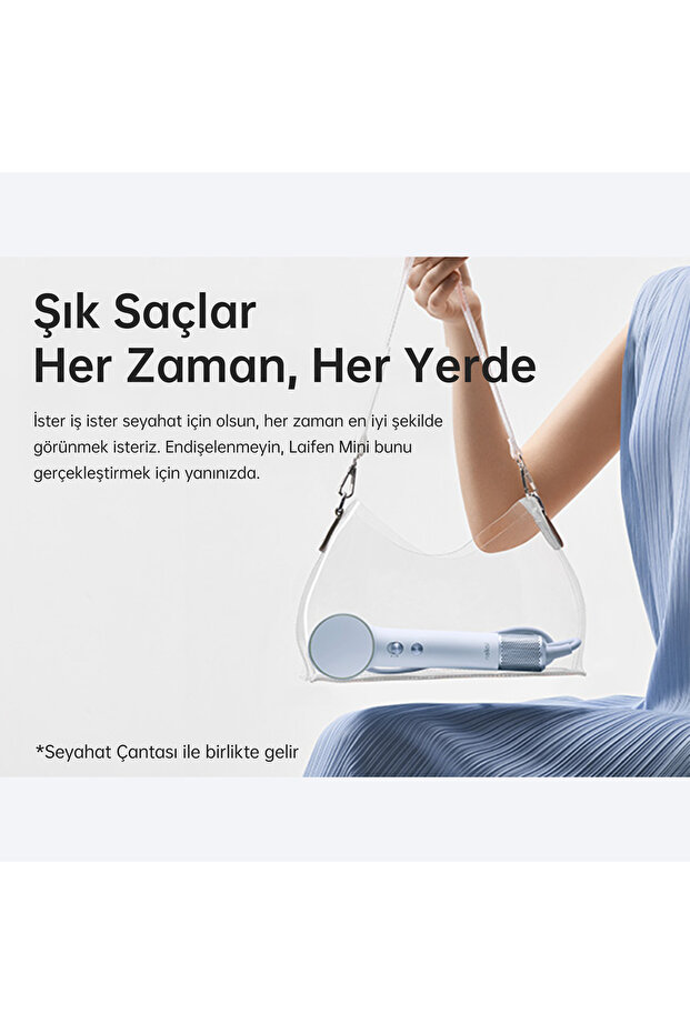 Mini Saç Kurutma Makinesi- Mavi (Laifen Türkiye Garantili) - 2
