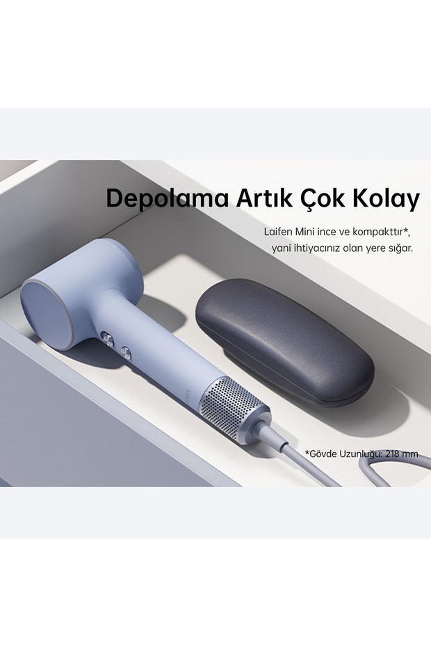 Mini Saç Kurutma Makinesi- Mavi (Laifen Türkiye Garantili) - 4