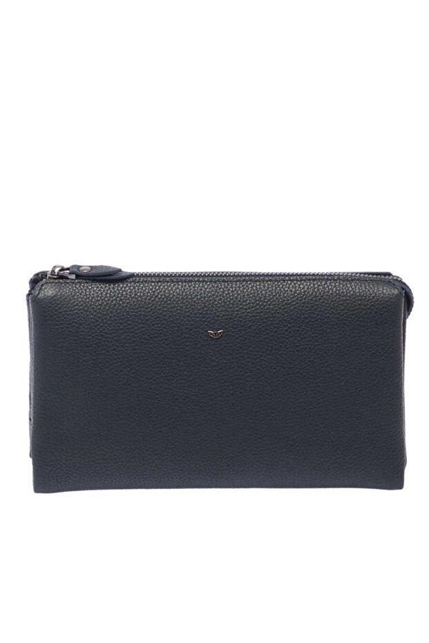 Navy Blue Genuine Leather Men's Portfolio Bag - S1Pc00021240-X86