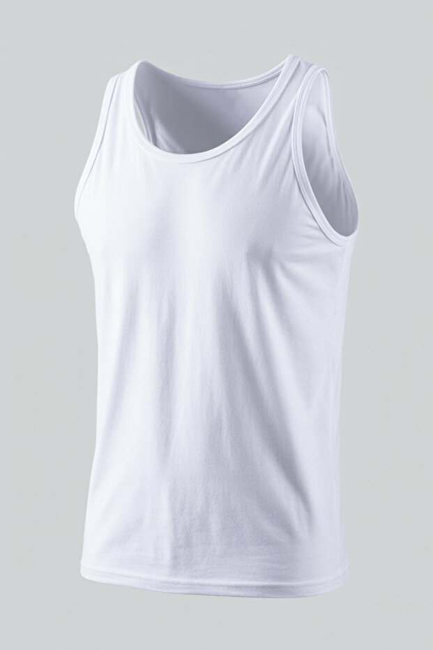 Classic Strappy 3-Pack Lycra 100% Cotton White Men's Undershirts