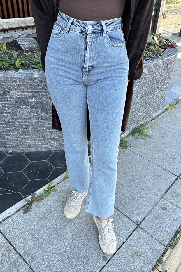 Bootcut Denim Pantolon - Açık Mavi - 2