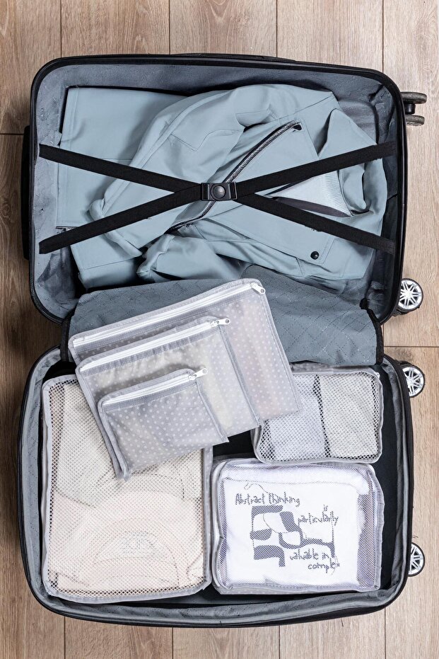 PUANTİYELİ 6 LI BAVUL ORGANİZER - 3