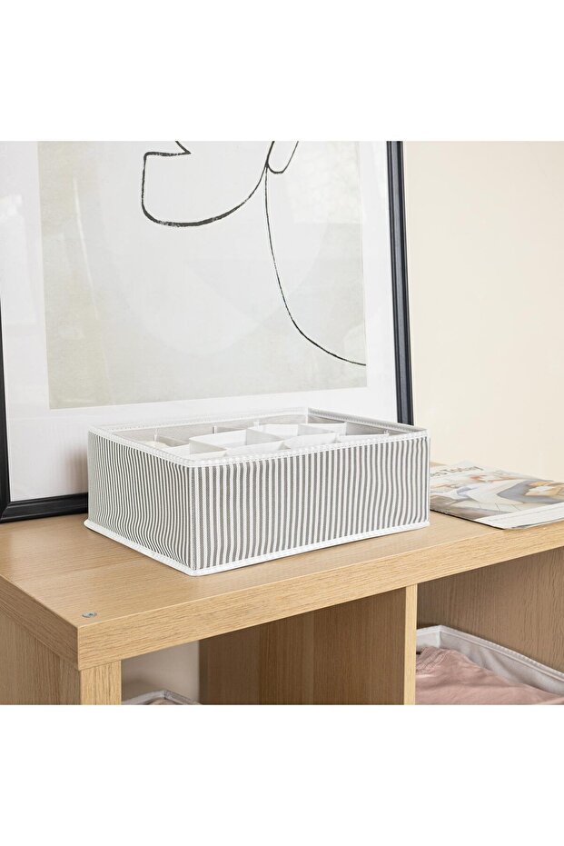 12 rekeszes univerzális rendszerező (törölköző-zokni- fehérnemű-nyakkendő stb.) - Fiókos rendszerező 31x25x25 - 2