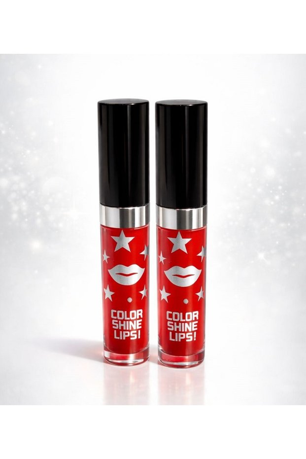 Brightening and Protective Lip Gloss - Colorful Strawberry Pattern (Set of 2)