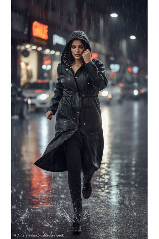 kadın tesettür deri kap - 2