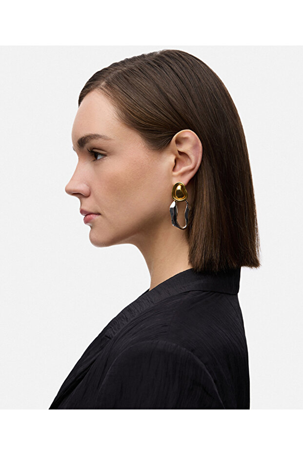 Çift renkli amorf küpe - 2