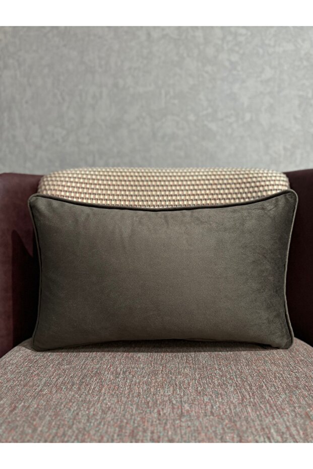 Imported Silk Velvet Dark Brown Color Throw Pillow Cover 30x50cm