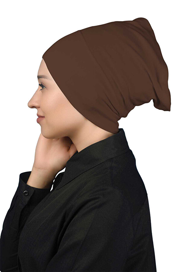 Ready Practical Snap-on Long Pipe Hijab Cap - 3