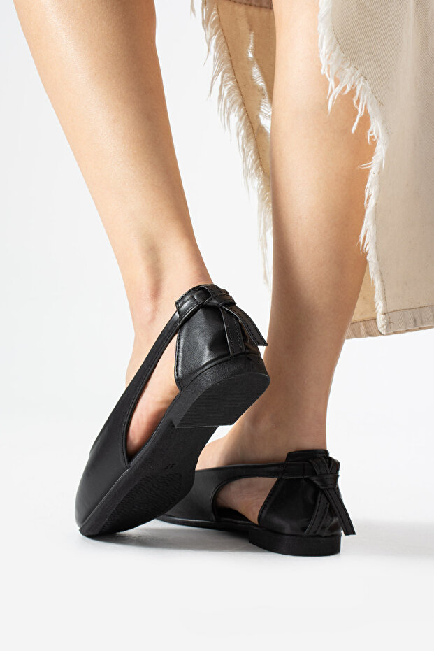 Siyah Cilt Yanı Açık Sandalet - 7