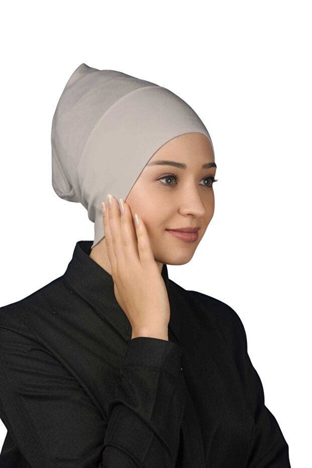 Ready Practical Snap-on Long Pipe Hijab Cap - 1