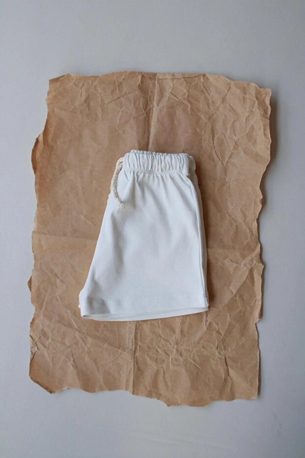 Beyaz Basic Şort - 6