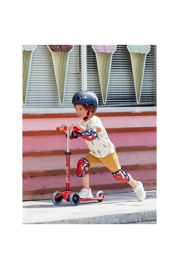 سكوتر - ميني ديلوكس بعجلات LED | مقود قابل للتعديل | 3 عجلات | أقصى حمولة 50 كجم | سكوتر - 8