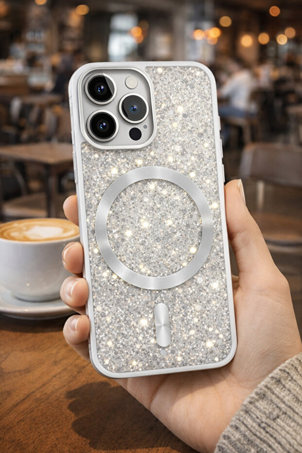 iPhone 16 Pro Compatible Camera Protrusion Shockproof Silvery Case - 3
