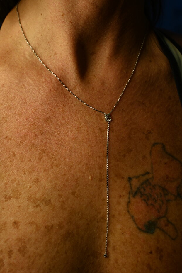 Taşlı harf kolye - 2