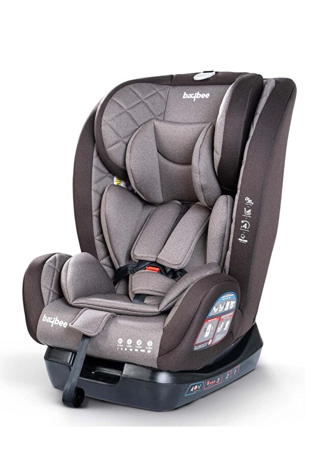 Convertible Baby Car Seat without ISOFIX, 3 Position Recline, Headrest Adjustable (Brown)