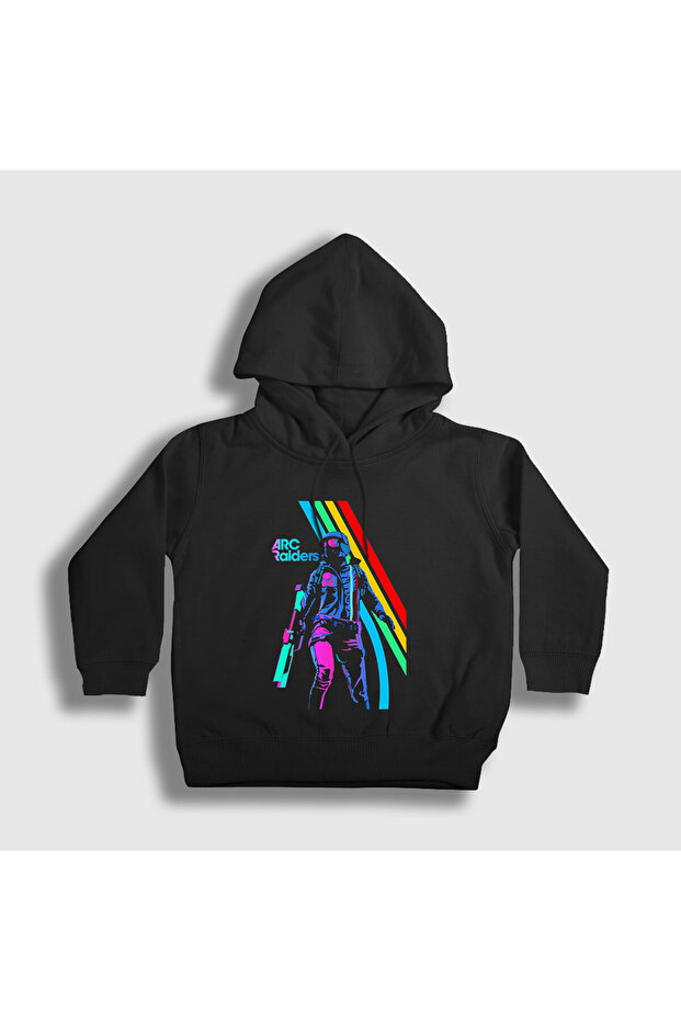 Unisex Kids Black Cover Game Arc Raiders Hooded Sweatshirt 591351Tt
