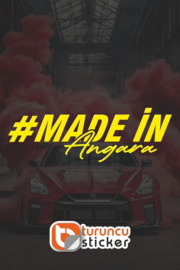 Maden İn Angara Sticker 20X5.8 cm – Vehicle – Motor – Laptop – Helmet Sticker Sticker