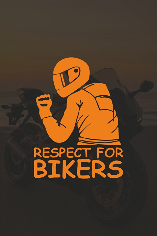 Respect for Riders 11X15 cm Vehicle - Motor Sticker Label Foil Cutting
