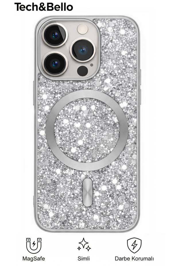 iPhone 15 Pro Max Compatible Camera Protruding Shockproof Silvery Case