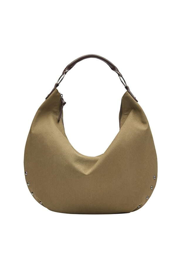 Halka zımbalı shopper çanta - 7