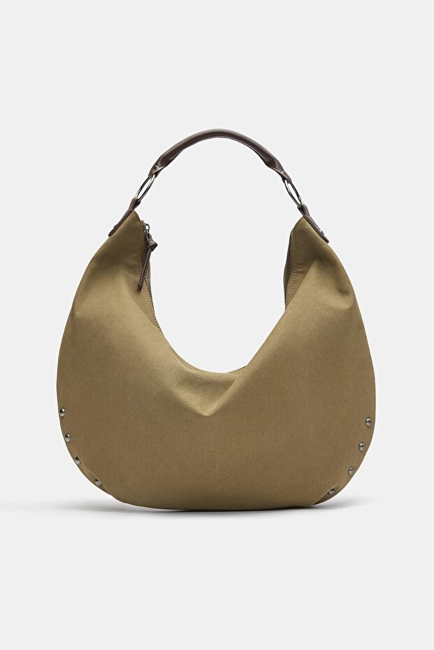 Halka zımbalı shopper çanta - 2