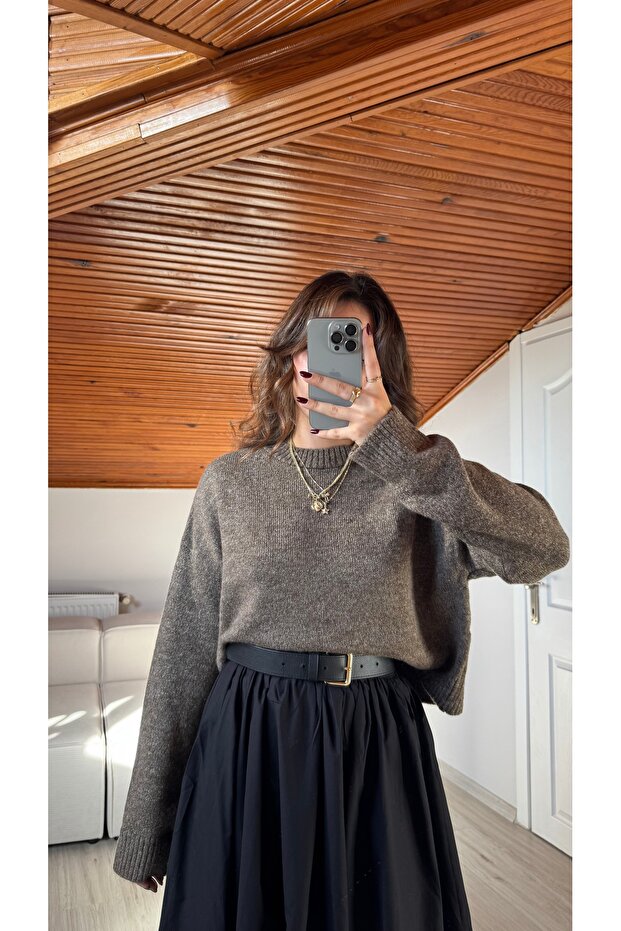 Basic Soft Textured Knit Sweater - 5