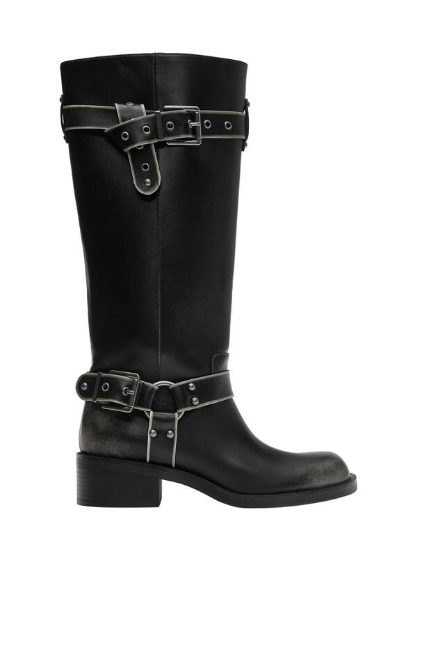 Yüksek bilekli eskitme biker bot - 7