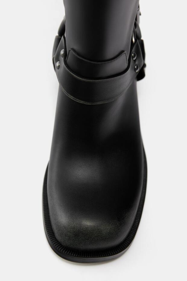 Yüksek bilekli eskitme biker bot - 5