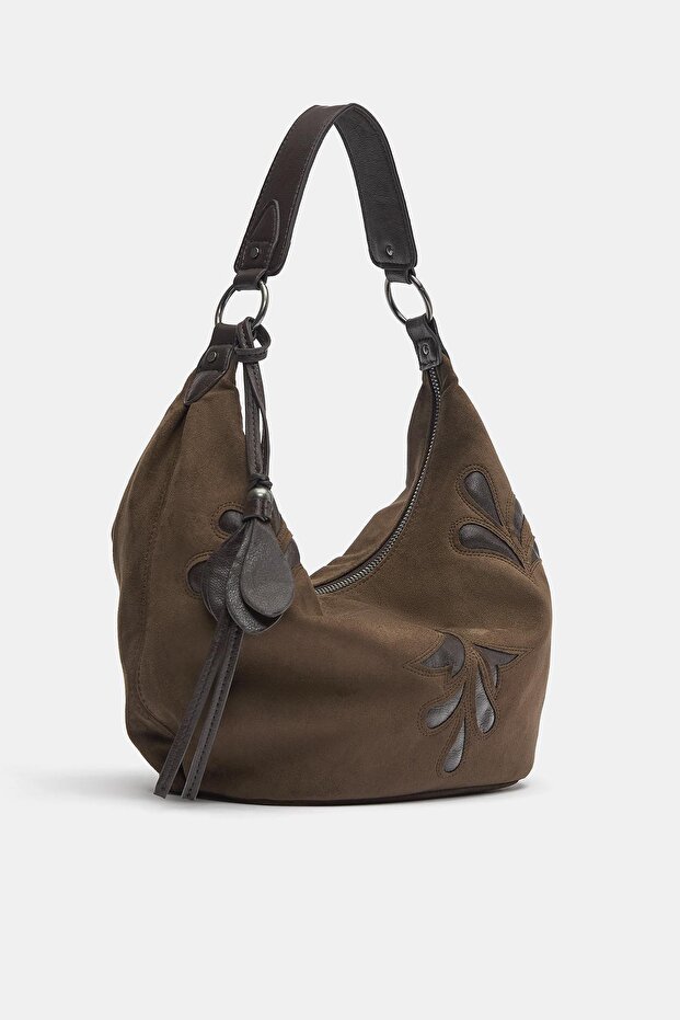 Püskül detaylı omuz çantası - 4