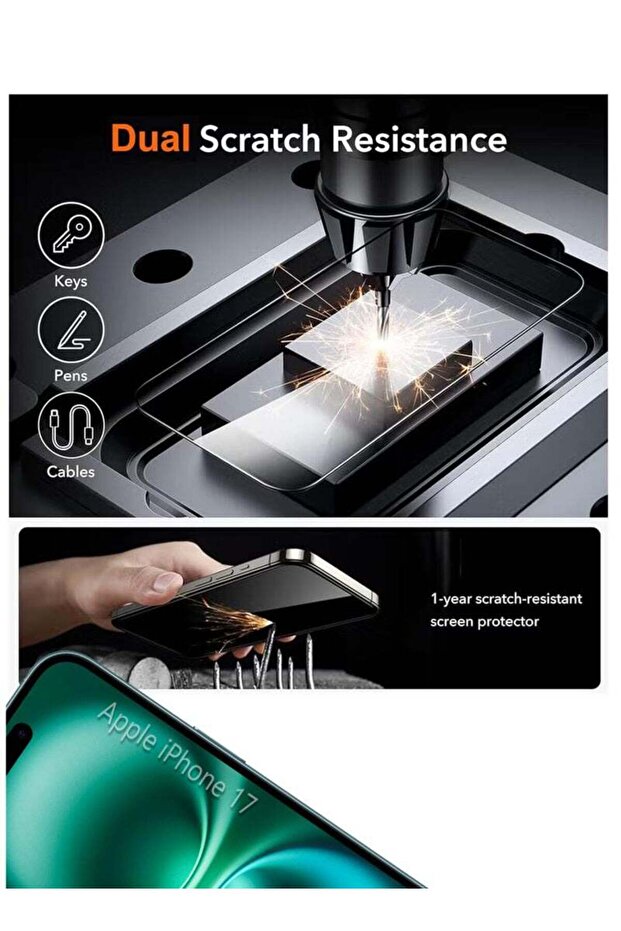 عرض مميز: غطاء سيليكون لهاتف آيفون 17 مع واقي شاشة مقوى - 7
