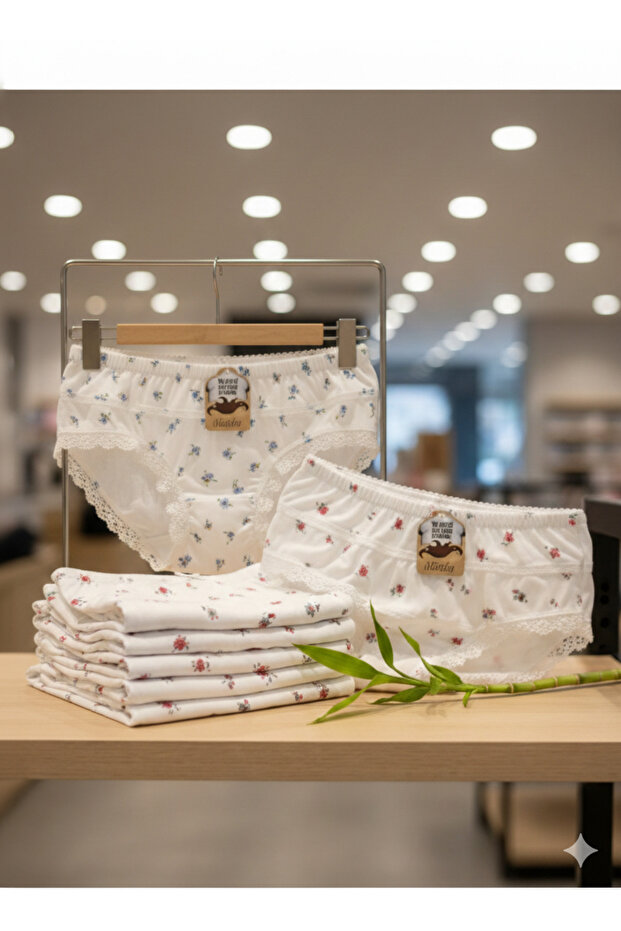 Mine Çiçekli Dantelli Bikini Tekli - 1