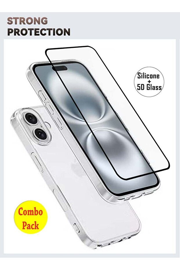 عرض مميز: غطاء سيليكون لهاتف آيفون 17 مع واقي شاشة مقوى - 3