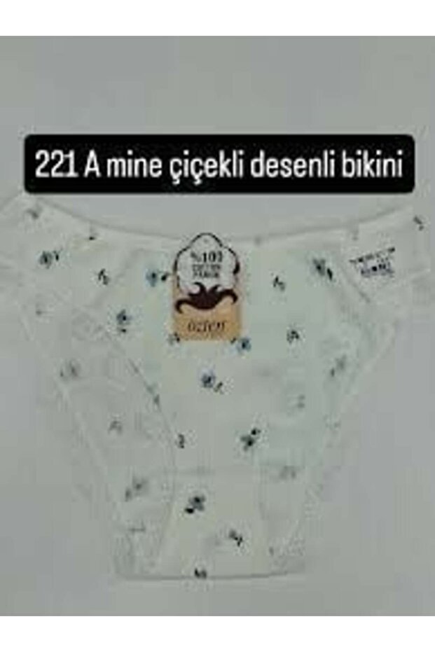 Mine Çiçekli Dantelli Bikini Tekli - 4