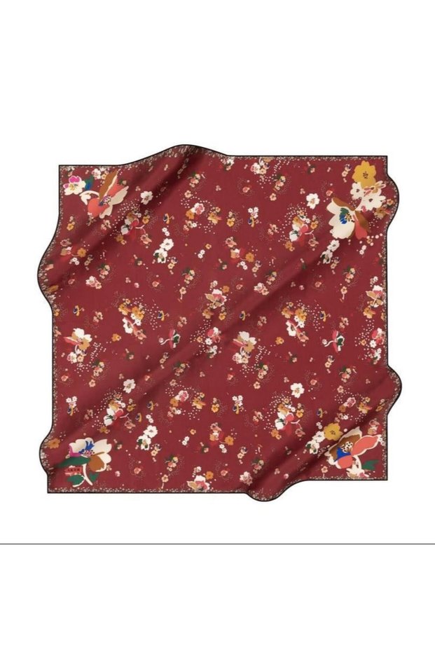 Silk Scarf - 8863701-312 Burgundy Sura