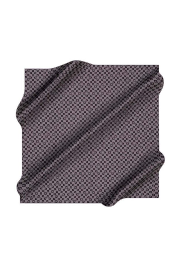 Eșarfă de mătase - 8991713-971 Twill afumat - 1