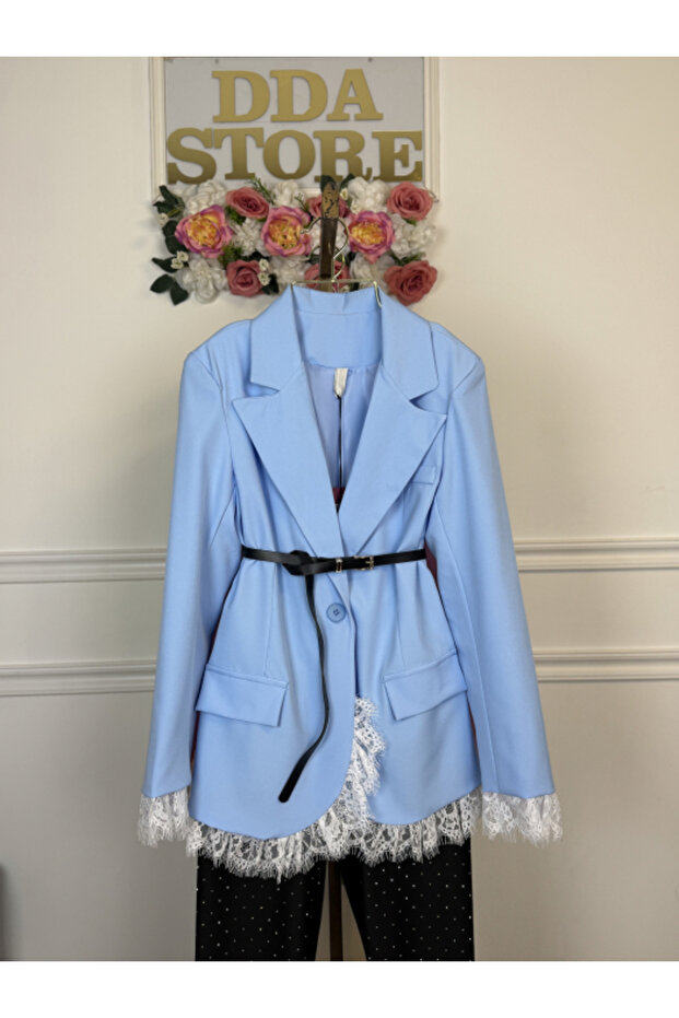 Blazer cu dantelă - - 1