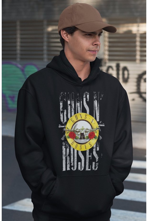 Guns N' Roses Rock Metal Printed Unisex Oversized Music Band Hoodie