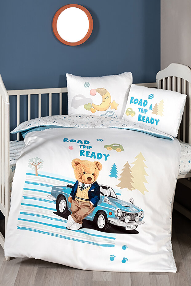 Monty 100% Cotton Digital Printed Baby Duvet Cover Set