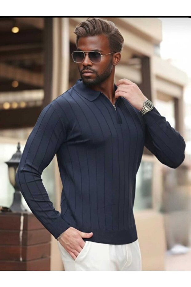 SYN store erkek polo yaka örme kazak - 1