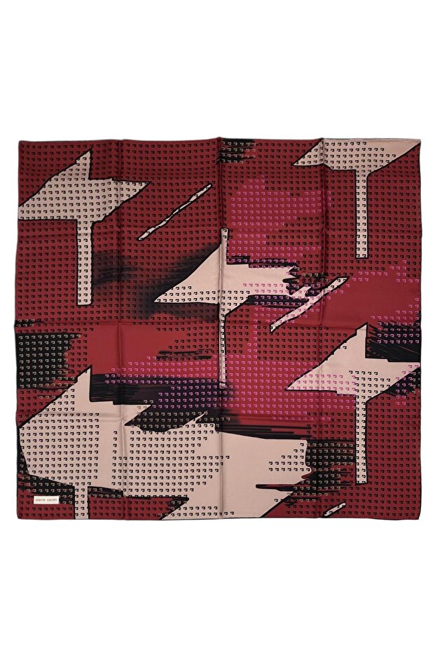 Silk Scarf - 8946438- 915 Mink Red Twill