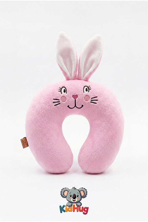 Embroidered Plush Soft 30X30 cm Travel Pillow - with Lion, Crocodile, Rabbit Options