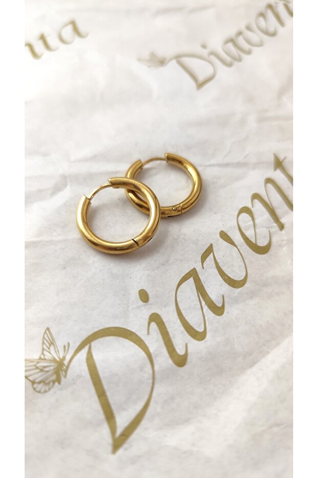 316L Original Steel Thin Tube Hoop Earring-2Cm