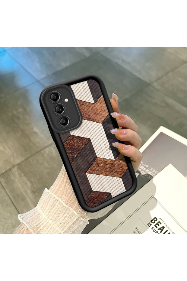 Samsung Galaxy A14 4g Compatible, Stylish Wood Patterned Silicone Phone Case