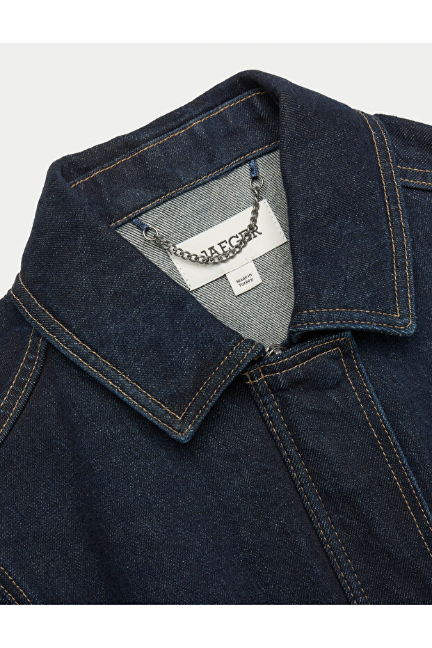 Denim Trucker Ceket - 5