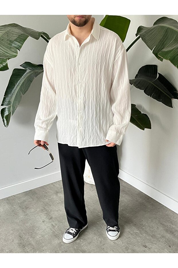 Modal Oversize Gömlek - 5