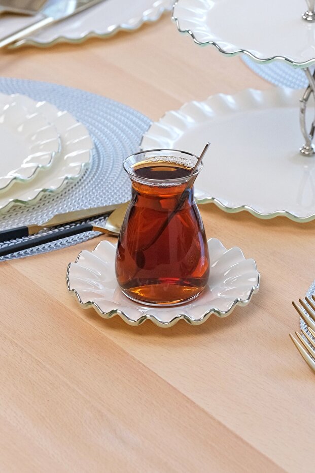 Solid Krem Wavy Platin 26 Parça Tea Time - 3