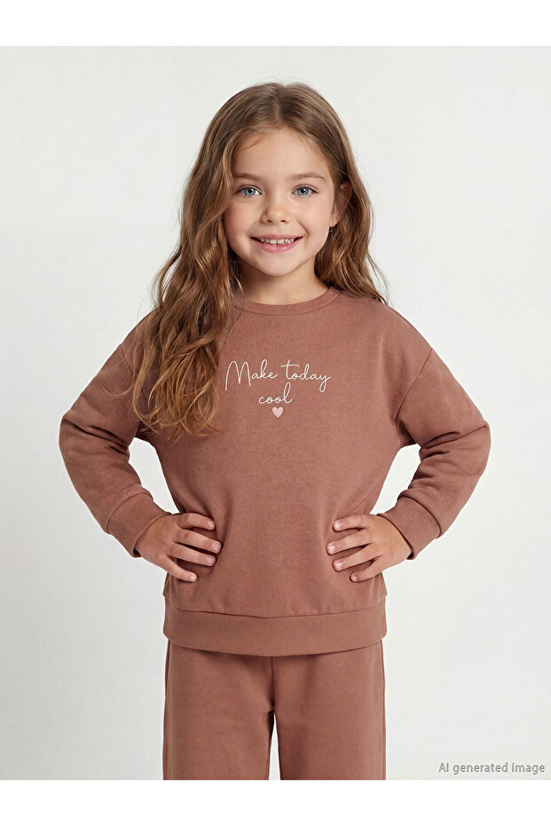 Lcw Kids Girls' Sweatshirt and Pants Set