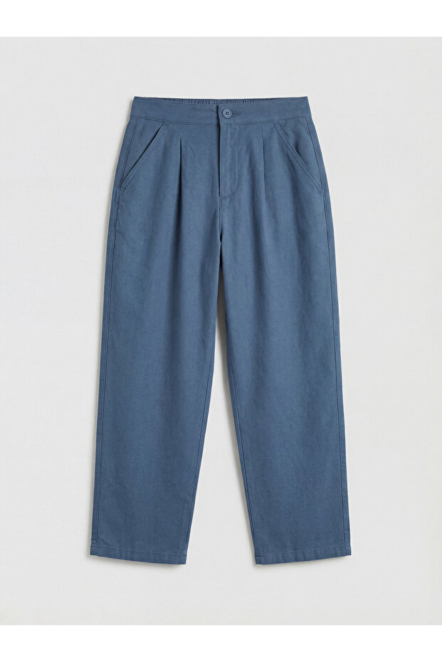 Indigo Pleated Boys' Trousers